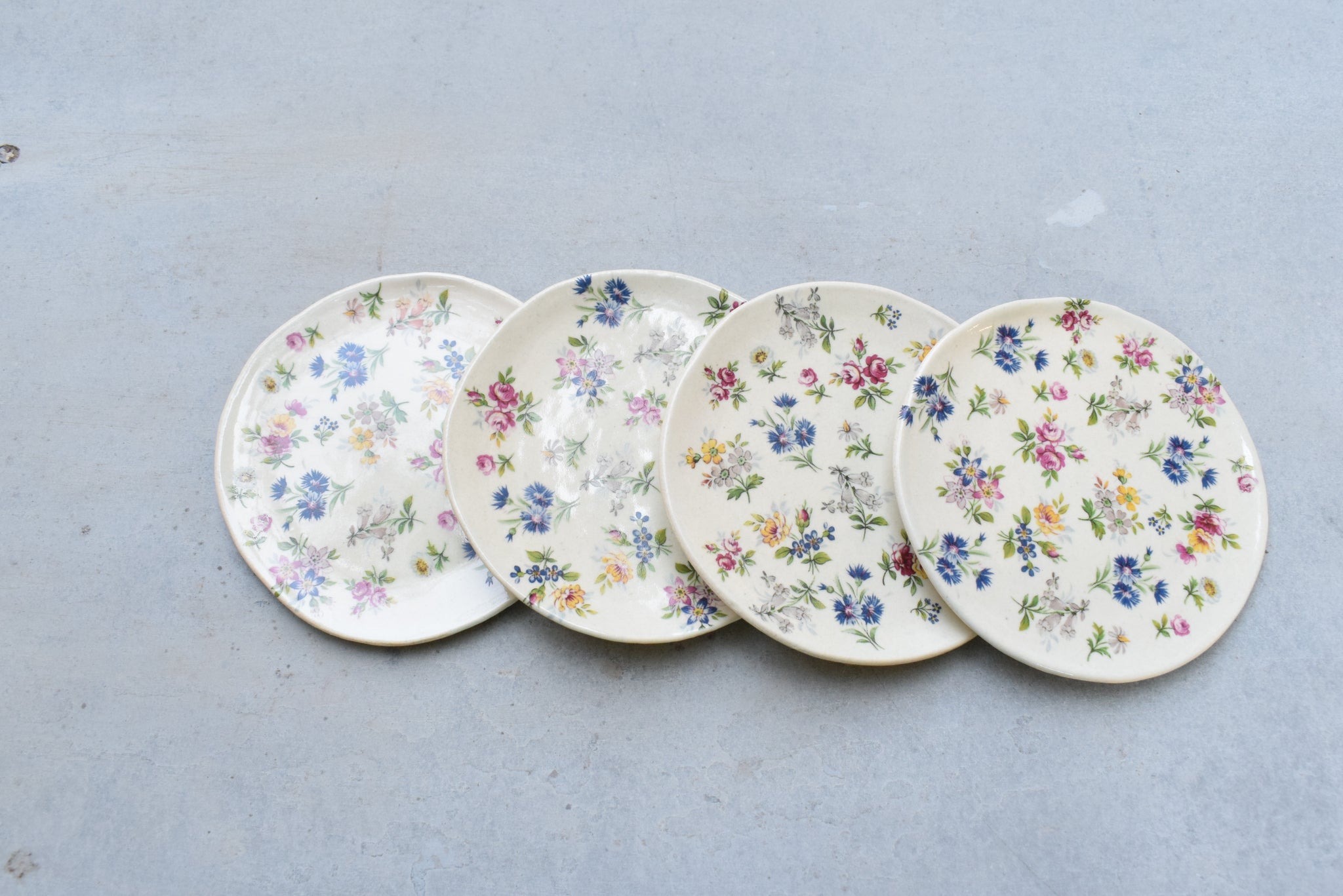 Canape Plates - Printed - Set of 4