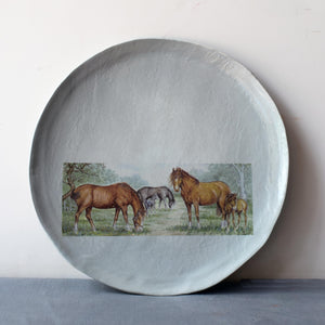 Boho Eclectic - Horses Ash  Platter 12"