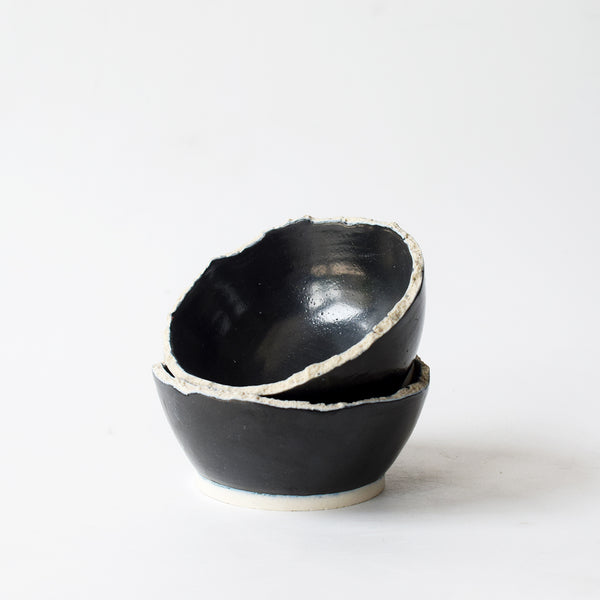 Monochrome Jagged Dipping Bowl Round